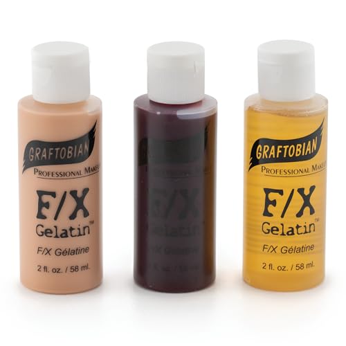 F/X Gelatin Special Effects Makeup - Gel for Fake Burn Effects, Melted Face, Halloween, Cosplay, Costumes - Graftobian - Thumbnail 2