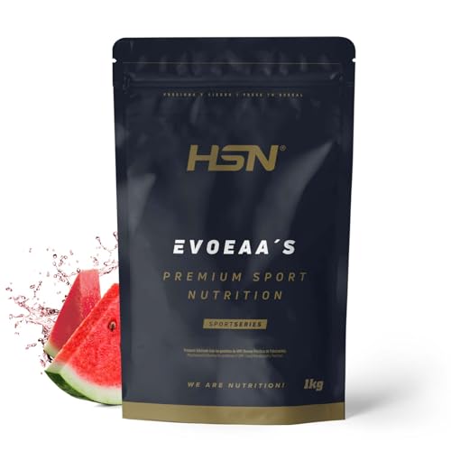 HSN Aminoácidos Esenciales en Polvo Evoeaas (Veganos y Sin Gluten) | Sandía 1Kg = 74 Servicios | Leucina, Isoleucina, Valina, Lisina, Metionina, Treonina, Triptófano, Histidina, Fenilalanina