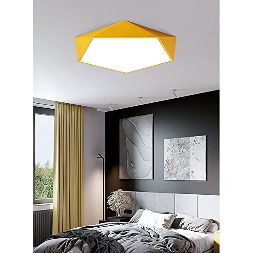 Lampe de plafond LED 6000k blanche et plafonnier moderne jaune
