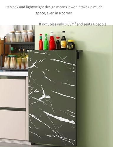 Table pliante murale réglable et peu encombrante avec plateau transparent durable