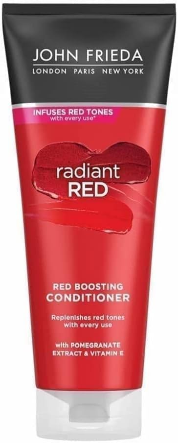 John Frieda Radiant Red Boosting Conditioner 250 ml, Conditioner for Red Hair, Colour-Boosting and Depositing Conditioner for Redheads