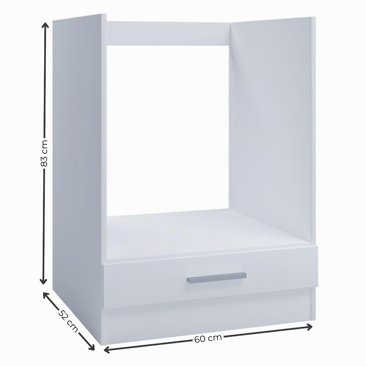 Backofenschrank für Einbauherd 60 cm weiß Unterschrank Backofen Herd