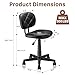 KLASIKA Leather Rolling Stools with Back Support and Wheels Adjustable Height Leather Swivel Salon Stool Chair for Office Massage Facial Medical Drafting Beauty Lab Doctor Tattoo, Black, 2 Pack