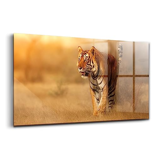 Peinture sur verre 140x70cm Wallfluent décoration salon moderne
