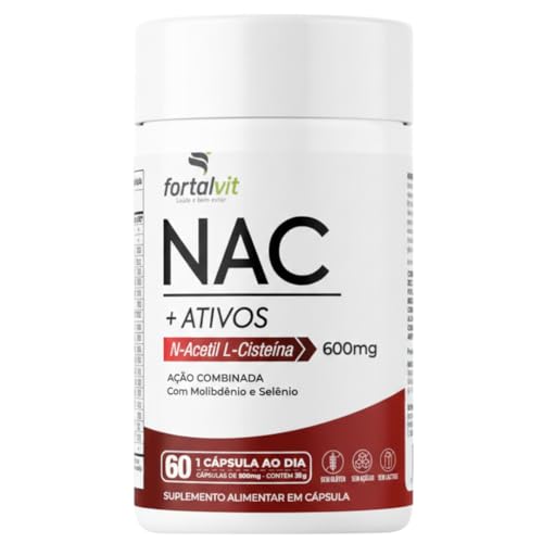 NAC 600mg 60 Cápsulas 2 Meses de Uso, Longa Duração 60 dia