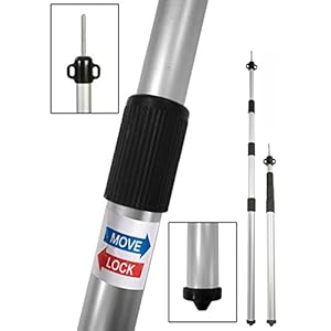 Bo-Camp – Mât de tente/bâche – Téléscopique – 83-230 cm