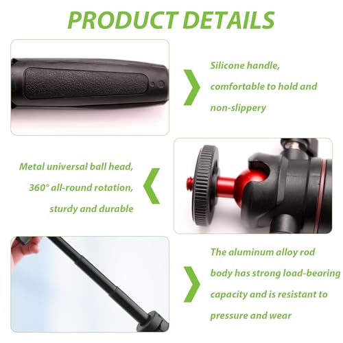 Compact Mini Tripod Portable Travel Tripod with 1/4 Inch Screw and 360° Adjustable Ball Head for DSLR Cameras Sony RX100 VII Leica Q2 Fujifilm X100V Canon G7X Mark Camera - Image 3