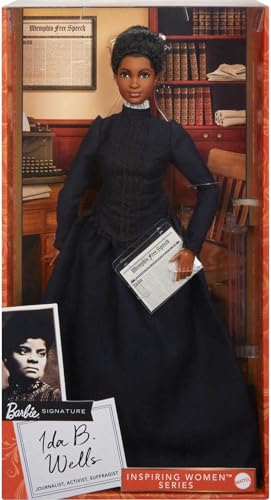 Muñeca Barbie Ida B. Wells con Vestido Azul miniatura 6