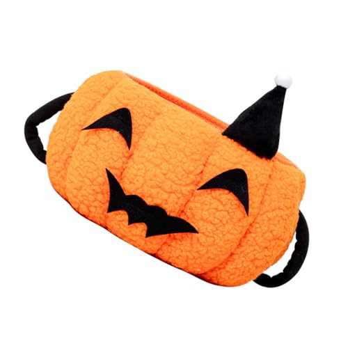 Panier rangement citrouille orange coton tissé petit format pour jouets enfants et étagère