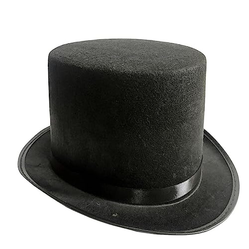Cartola De Mágico Preta Feltro Adulto Fantasia Mágico Acessório Mágica Animafest