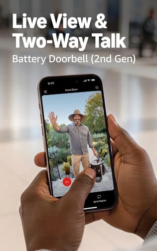 Image of Ring Battery Doorbell (newest model), Matte Mocha with Floodlight Cam Pro (newest model), Black