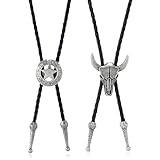 ✅【Taille Adaptée】 : Ce collier cowboy a une longueur totale de 1 m (40 pouces), ce qui le rend hautement polyvalent pour s'ajuster à vos préférences de style. Le pendentif en forme de tête de buffle mesure 4 cm (1,57 pouces) de hauteur et 3,6 cm (1,41 pouces) de largeur, tandis que le pendentif circulaire avec un motif étoilé a un diamètre de 2,8 cm (1,10 pouces).