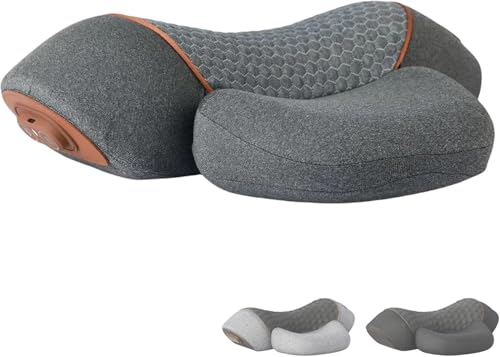 FisioRest The 3-in-1 Neck Massager - Artuvate Deep Tissue Kneading for Neck Pain Back Massager with Heat for Shoulder Neck and Back (Dark Grey)