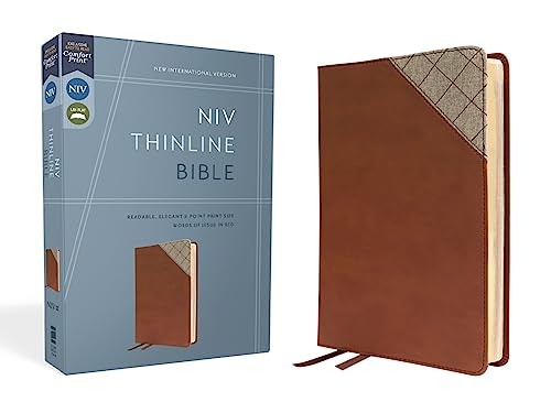 Niv, Thinline Bible, Leathersoft, Brown, Red Letter, Comfort Print: New International Version, Brown, Leathersoft, Thinline Bible, Red Letter, Comfort