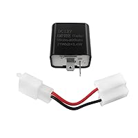Vista 4 de Relé de intermitente LED electrónico ajustable de 2 pines para motocicletas, señal de giro hiperflash, 2 pines de velocidad de flash ajustable, kit