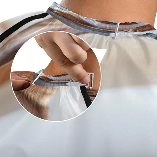 RPLIFE Lustiger französischer Bulldoggen-Arbeits-Haarschneideumhang, Haarfärbeumhang für Damen, Kleid zum Färben von Haaren, Lustige französische Bulldogge Working 2, Einheitsgröße