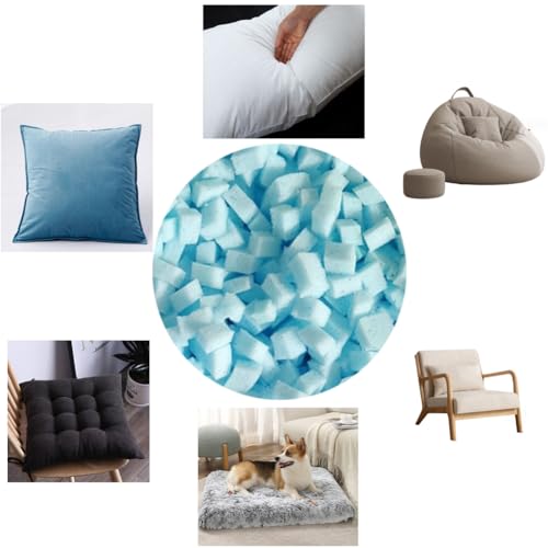 PIURUF Relleno de espuma viscoelástica triturada 500 g/1 kg/1,5 kg/2 kg, para sillas de puf, almohadas, cojines, camas de perro y manualidades, con partículas de gel - imagen 6