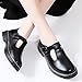Mary Jane Shoes Women Platform Non-Slip Classics Round Toe Ankle T Strap Comfort Casual Oxford Dress Work Mary Jane Chunky Shoes Black US 6.5