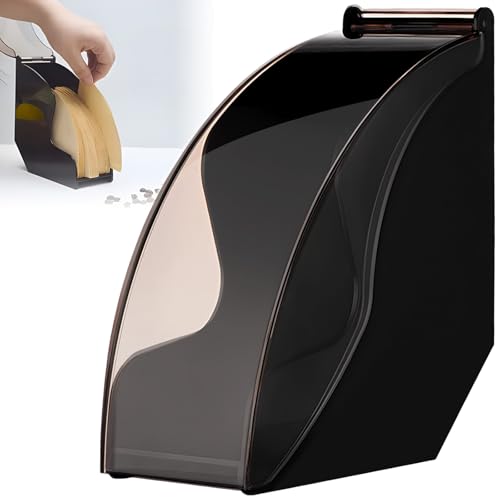 WPPQWP Porte-filtre à café avec couvercle, porte-sacs filtrants, rangement pour filtre à café, noir, étanche à la poussière, étanche, rangement pour 200 filtres à café, convient pour les cuisines, les