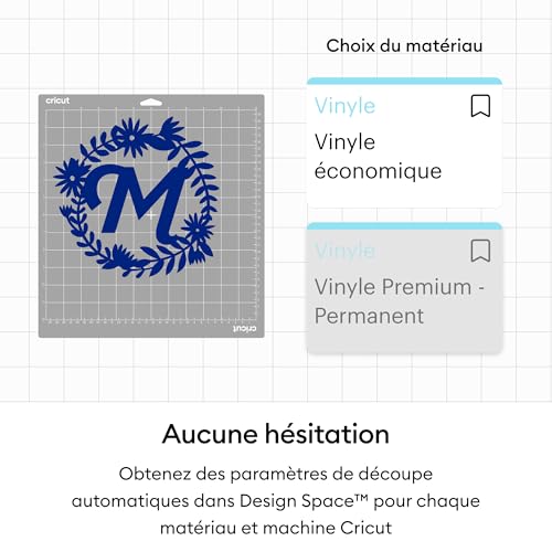 Vinyle adhésif permanent noir pour machine Cricut et projets déco DIY - 4