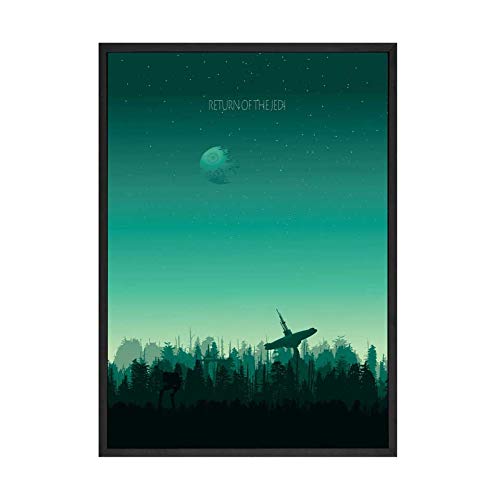 Hollywood Sci-Fi Comics Estrella de cine El retorno del Jedi Cielo estrellado Puesta de sol Paisaje Guerras Arte de la pared Póster Lienzo Pintura Sala de estar Dormitorio Decoración del hogar