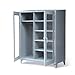 Strong Hold Clear-View Wardrobe Cabinet - 60"Wx24"Dx78"H - Flat Top - Dark Gray