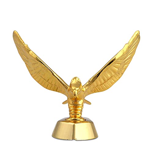 Flying Eagle Hood Ornament Sticker Birds Logo Fits Car 3D Stand Hood Bonnet Univeral Emblem Badge Decal Sculpture Ornaments Auto Styling Metal Hood Bonnet Emblem 3.7X2.6X2.6inch (Golden) - Thumbnail 3