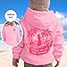 Pink Hoodie For Girls Meet Me At The Ocean Hoodies 2025 Cute Preepy Graphic Sweatshirts Kids Y2K Tops with Pockets Puff Sweatshirt Girl Boy PPP Pullover Top Fall Fashion Clothes