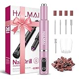 HALMAI Elektrische Nagelfräser, schnurlos, tragbar, Nagelfeilen-Set für Acryl, Gelnägel,...