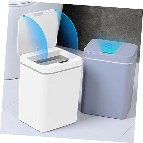 Basurero automático rectangular blanco KOMBIUDA miniatura 4
