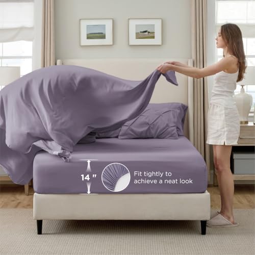 Image of Bedsure California King Comforter Set - Bed in a Bag Cal King Bedding Set 7 PCS, GentleSoft Pintuck Bed Set Gift for Family, All Season Down Alternative Comforter with Sheets, Pillowcases & Shams