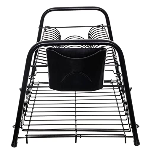 Escorredor de Louças Zurique, Cor Preto com Preto, Metaltru.
