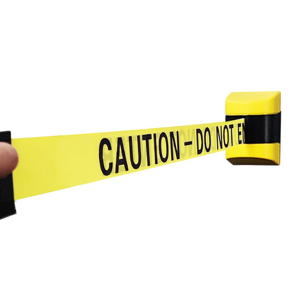 Magnetische Absperrseile, Sicherheitswarnbänder, 'caution Do Not Enter'wall Mounted Queuing Barrier, Retractable Barrier, Abs Plastic Housing, 5 / 10m, Warning Tape Personnel Guidance System（5m）