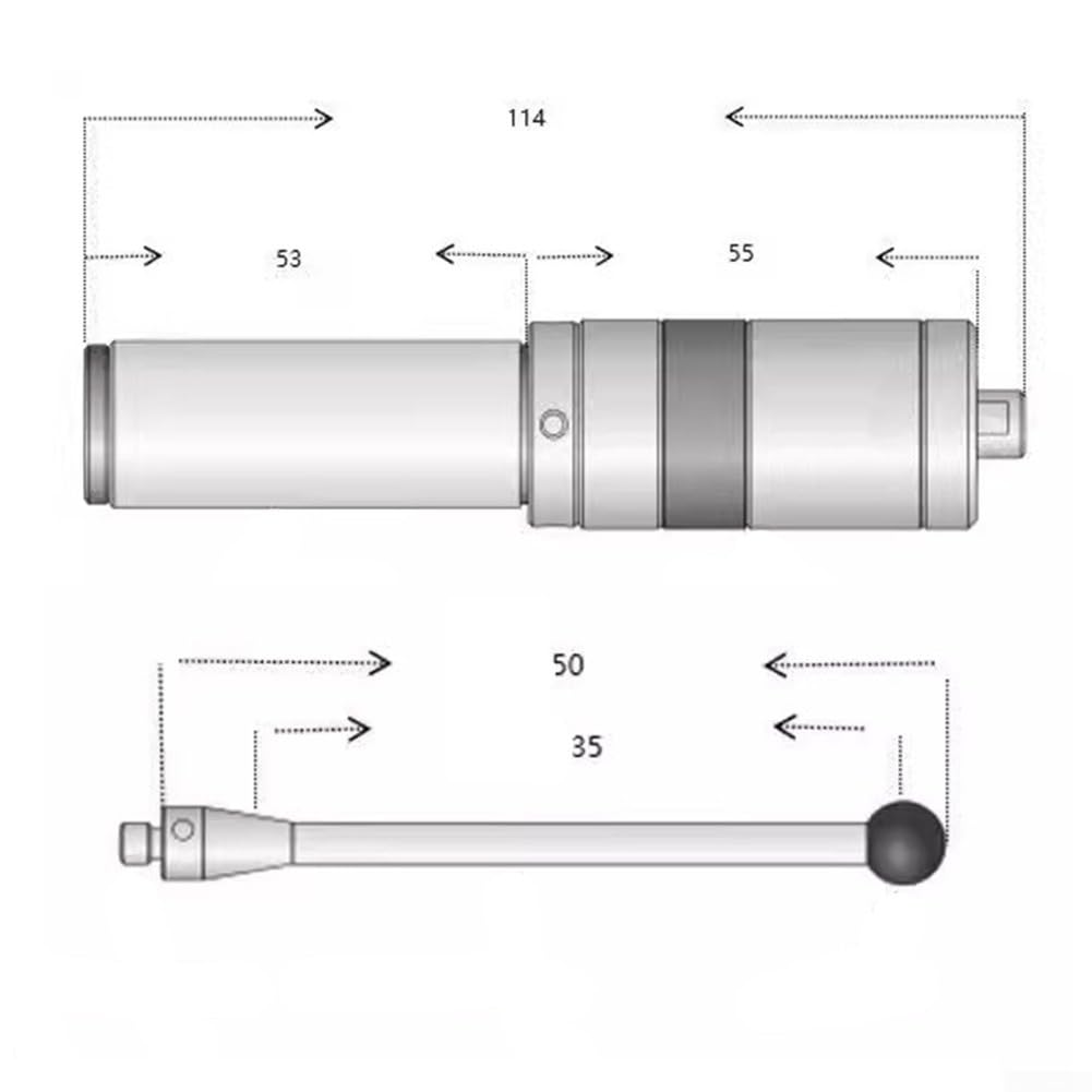 MMP25 für Präzisionsmesswerkzeug, 3D-LED, akustischer Kantenfinder, Touch-Sonde für verschiedene Materialarten (ganzes Set)