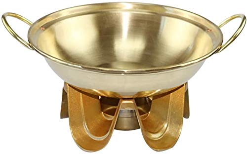Copper Hot Pot Home Restaurant Alcohol Furnace Small Hot Pot Slow Cooker Portable Outdoor Dry Boilers 20CM