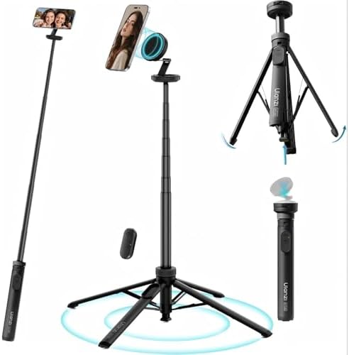 ULANZI MT85 Tripé Magnético, 150cm, Abertura Automática, Base 4 P...