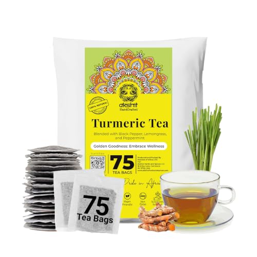 75 Turmeric Tea Bags, Te De Curcuma, Turmeric Black Pepper
