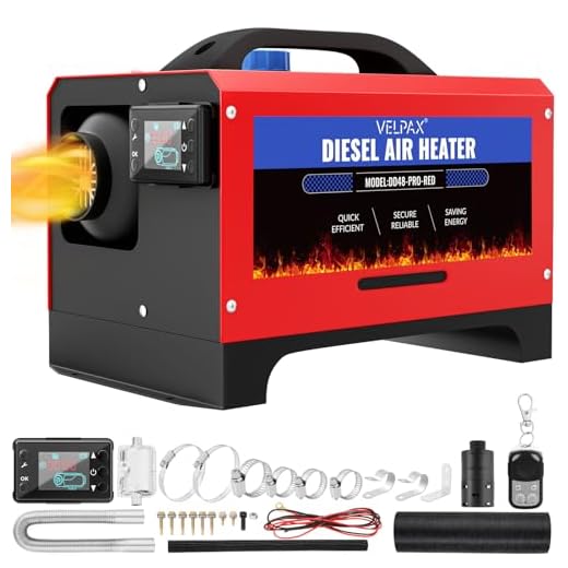 VELPAX Calentador Diésel Portátil Todo en Uno 12 V 8KW,Calentador de Aire Diesel 0,16-0,52 L/h LCD de Control Remoto,Adecuado para automóviles, Camiones, Barcos
