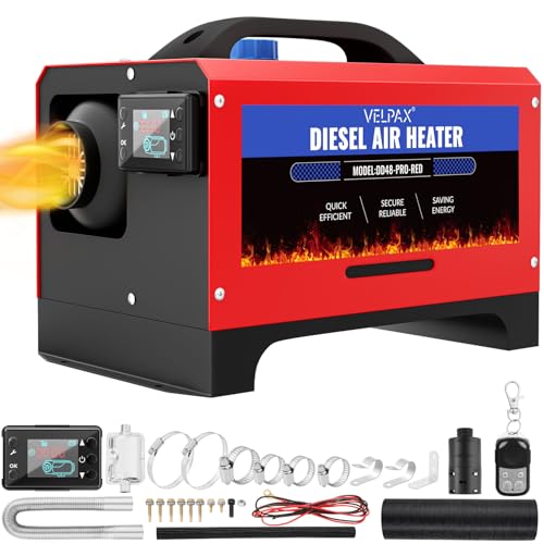 VELPAX Riscaldatore d'Aria Diesel all-in-One 8KW 12V riscaldatore d'Aria Diesel con silenziatore,...