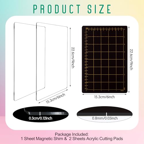 Almohadillas de corte para máquinas de troquelado con placas acrílicas de 6 x 9 pulgadas 3