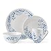 Mikasa Taryn Bone China Lightweight Chip Resistant 16 Piece Dinnerware Set, Service For 4