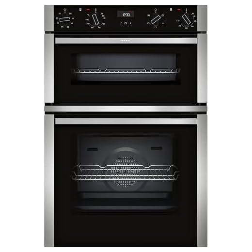 NEFF, N50, U1ACE2AN3B, 60cm Built-in Double Oven with CircoTherm, Easy Clean and LCD display in Stainless steel