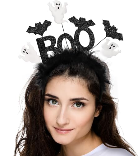 4 Pcs Ghost Costume Adult with Accessories,Ghost Costume Women Poncho/Bag/Headband/Tights Halloween Cosplay3