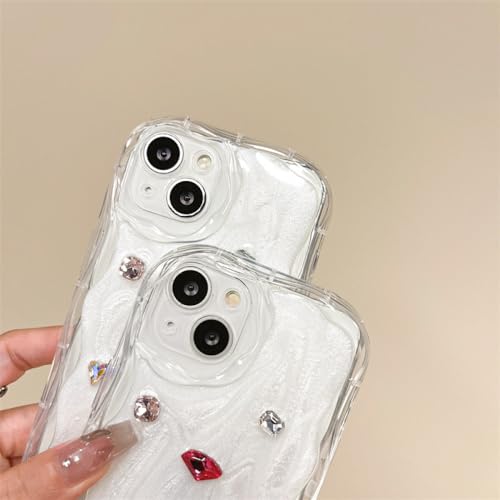 Coque antichoc iPhone 15 diamant rouge contre chutes et rayures - 5