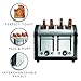 Dualit 46505 Architect 4 Slice Toaster | Brushed Stainless Steel with Black Trim | Extra-Wide Slots – Peek and Pop Function – Patented Perfect Toast Technology – Matching Kettle and Sandwich Cage Available
