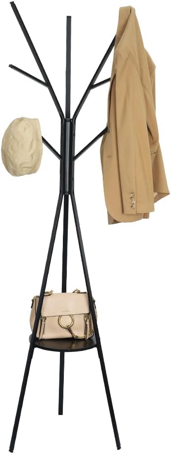 Fashionable and simple bedroom coat rack, creative iron Nordic bag hanging rack, floor storage rack