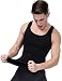 Shaxea Men's Seamless Compression Shirt, Body Slimmer Shapewear with Abs Abdomen Slim Undershirt Tank Top（XL,Black）