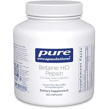 Pure Encapsulations Betaine HCl Pepsin - Digestive Enzymes Supplement for Digestion Aid & Support, Stomach Acid & Nutrient Absorption* - 250 Capsules