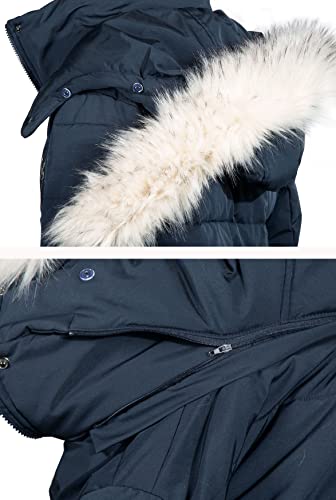 NUTEXROL Women's Winter Quilted Down Hooded Parka Jackets Thickened Warm Puffer Coat4