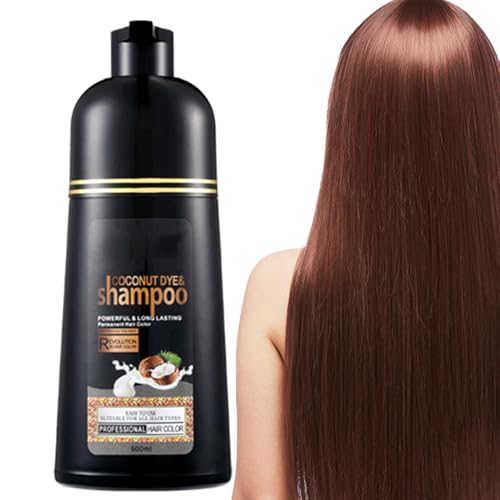 Tinte Para El Cabello - Champú De Negro | Dyee 500 Ml Larga Duración Coco Hombres Mujeres Actuación Rápida En Minu